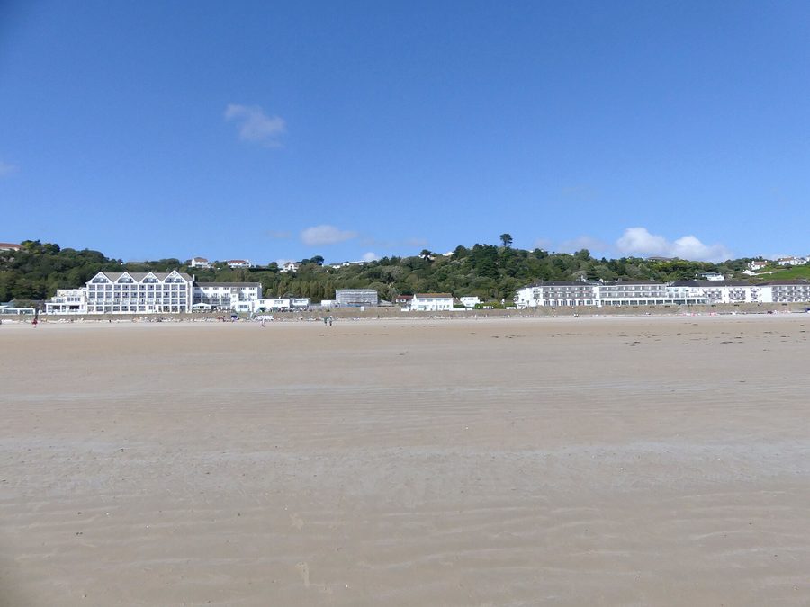 Saint Brélade beach at low tide, Jersey